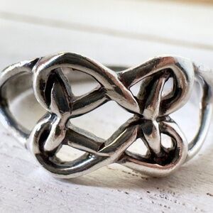 Vintage 925 Sterling Silver Handmade Celtic Knot Ring Size 7.5